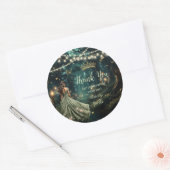 エンチャントフォレストセージ緑ドレスキンセアニラ ラウンドシール (封筒)