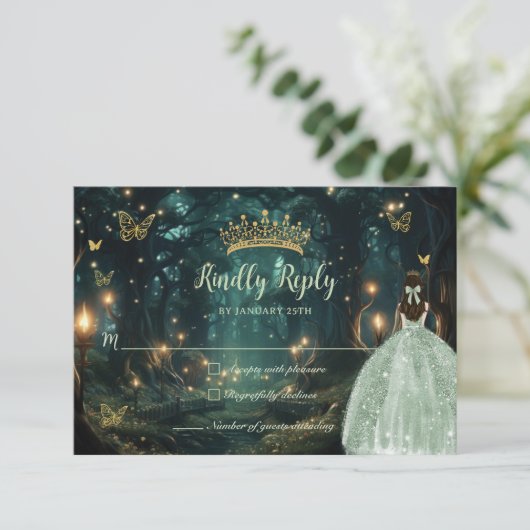 エンチャントフォレストセージ緑ドレスキンセアニラ 出欠カード (スタンド正面)