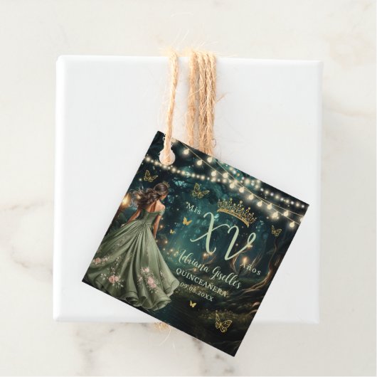 エンチャントフォレストセージ緑ドレス金ゴールドクインセアニラ フェイバータグ (インサイチュ)