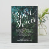 エンチャントフォレストツリーズフェアリーライトブライダルシャワー 招待状 (スタンド正面)