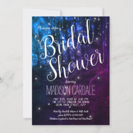 エンチャントフォレストツリーズフェアリーライトブライダルシャワー 招待状