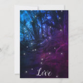 エンチャントフォレストツリーズフェアリーライトブライダルシャワー 招待状 (裏面)