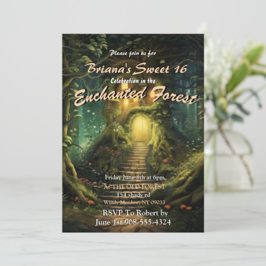 エンチャントフォレストハウススウィート16招待状 招待状 (スタンド正面)