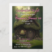 エンチャントフォレストハットスウィート16招待状 招待状 (正面/裏面)