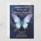 エンチャントフォレストバタフライスウィート16招待状 招待状 (正面)