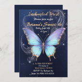 エンチャントフォレストバタフライスウィート16招待状 招待状 (正面/裏面)