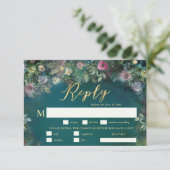 エンチャントフォレストバラアーチミールウェディングRSVP 出欠カード (スタンド正面)