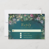 エンチャントフォレストバラグリーナリーフェアリーウッドランドRSVP 出欠カード (正面)