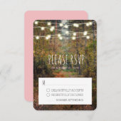 エンチャントフォレストパス結婚式RSVP応答カード 出欠カード (正面/裏面)