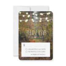 エンチャントフォレストパス結婚式RSVP応答カード