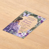 エンチャントフォレストパープルキンセアニェラ招待状 アクリル招待状 (レイダウン)