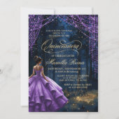 エンチャントフォレストパープルラベンダーキンセアニラ 招待状 (正面)