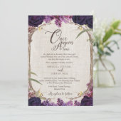 エンチャントフォレストパープル結婚式招待状カード 招待状 (スタンド正面)