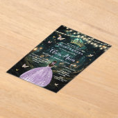 エンチャントフォレストパープル薄紫ドレスキンセアニラ アクリル招待状 (レイダウン)