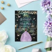 エンチャントフォレストパープル薄紫ドレスキンセアニラ アクリル招待状 (インサイチュ (ウェディング))