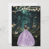 エンチャントフォレストパープル薄紫ドレスキンセアニラ 招待状 (裏面)