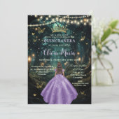 エンチャントフォレストパープル薄紫ドレスXVキンセアニラ 招待状 (スタンド正面)