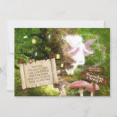 エンチャントフォレストピンクフェアリー招待状 招待状 (正面)