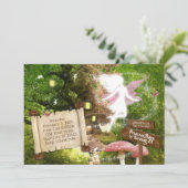 エンチャントフォレストピンクフェアリー招待状 招待状 (スタンド正面)