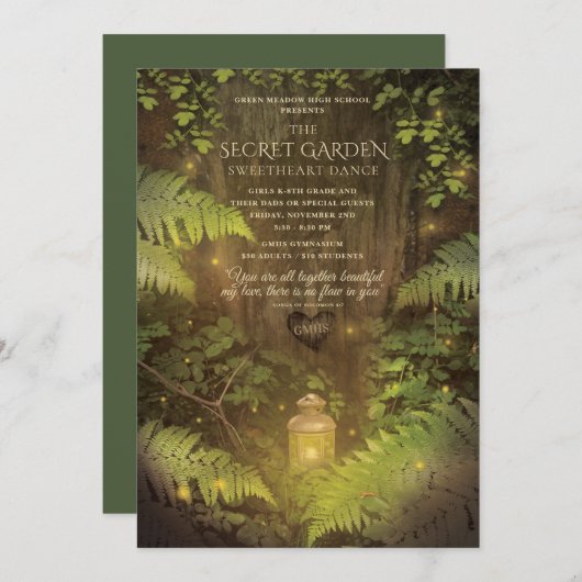 エンチャントフォレストファーザードーターダンス招待状 招待状 (正面/裏面)