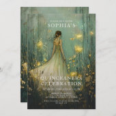 エンチャントフォレストフェアユタレキンセアニェラ誕生日 招待状 (正面/裏面)