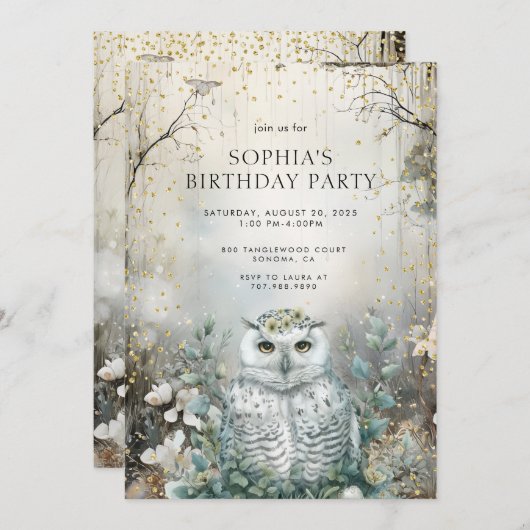 エンチャントフォレストフェアユタレ誕生日 招待状 (正面/裏面)