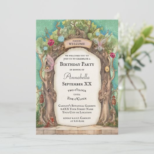 エンチャントフォレストフェアリーガーデンオングリッターグリーン 招待状 (スタンド正面)