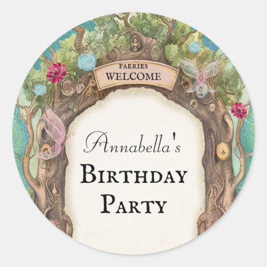 エンチャントフォレストフェアリーガーデンオングリーングリッター ラウンドシール (正面)