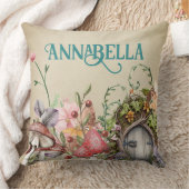 エンチャントフォレストフェアリーガーデンヴィンテージドア クッション (ブランケット)