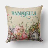 エンチャントフォレストフェアリーガーデンヴィンテージドア クッション (裏面)