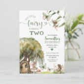 エンチャントフォレストフェアリーガーデン子供の誕生日 招待状 (スタンド正面)