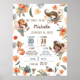 エンチャントフォレストフェアリーガールズ誕生日マイルストーン ポスター