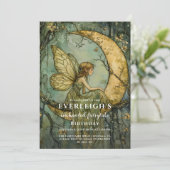 エンチャントフォレストフェアリークレセントムーン誕生日 招待状 (スタンド正面)