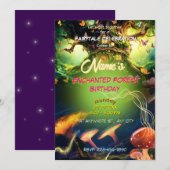 エンチャントフォレストフェアリーハウス&マッシュルーム 招待状 (正面/裏面)