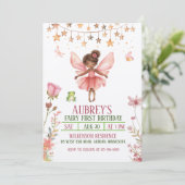 エンチャントフォレストフェアリーファースト誕生日招待状 招待状 (スタンド正面)