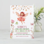 エンチャントフォレストフェアリーファースト誕生日招待状 招待状 (スタンド正面)