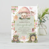 エンチャントフォレストフェアリーファースト誕生日招待状 招待状 (スタンド正面)