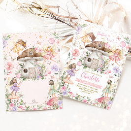 エンチャントフォレストフェアリーフローラガーデンガール誕生日 招待状