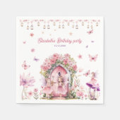 エンチャントフォレストフェアリーフローラガーデンナプキンス スタンダードカクテルナプキン (正面)