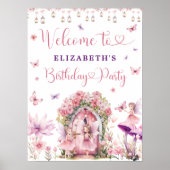 エンチャントフォレストフェアリーフローラガールウェルカム ポスター (正面)