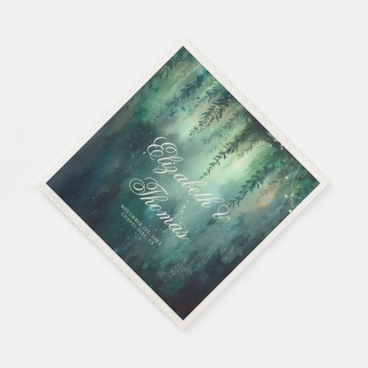 エンチャントフォレストフェアリーライトガーデンシック結婚ズ スタンダードランチョンナプキン (角)