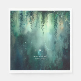 エンチャントフォレストフェアリーライトガーデンシック結婚ズ スタンダードランチョンナプキン