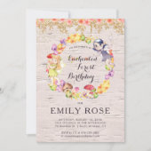 エンチャントフォレストフェアリー誕生日招待状 招待状 (正面)