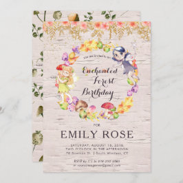 エンチャントフォレストフェアリー誕生日招待状 招待状