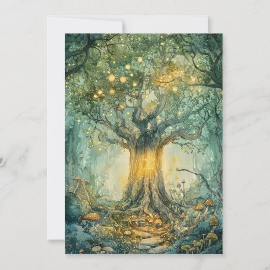 エンチャントフォレストフェアリー誕生日 招待状 (裏面)