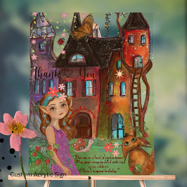 エンチャントフォレストフェアリー1歳の誕生日カスタム祝い アクリルサイン