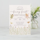 エンチャントフォレストフェアリー1st誕生日招待状 招待状 (スタンド正面)