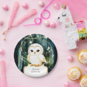 エンチャントフォレストフクロウ誕生日 ペーパープレート (パーティー)