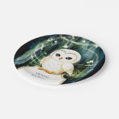 エンチャントフォレストフクロウ誕生日 ペーパープレート (アングル)