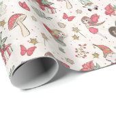 エンチャントフォレストフレンズホリデーラッピング紙 ラッピングペーパー (ロールコーナー)